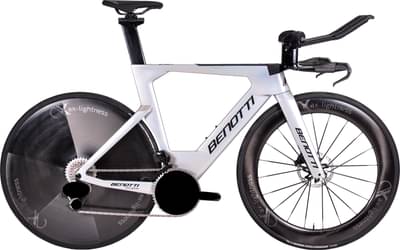 BENOTTI BLADE TRI 1.0 Shimano Dura-Ace Di2 incl. Powermeter, 2x12, ULTRA 80C Disc Wheel 1.1 Ceramic - Silver Rainbow