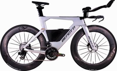 BENOTTI BLADE TRI SRAM Force AXS E1 incl. Powermeter, 2x12, ULTRA 80C - Silver Rainbow