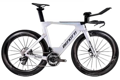 Benotti BLADE TRI SRAM Red AXS incl. Powermeter, 2x12, ULTRA 65C - Silver Rainbow