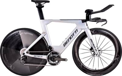 BENOTTI BLADE TRI SRAM Red AXS incl. Powermeter, 2x12, ULTRA 80C Disc Wheel 1.1 Ceramic - Silver Rainbow