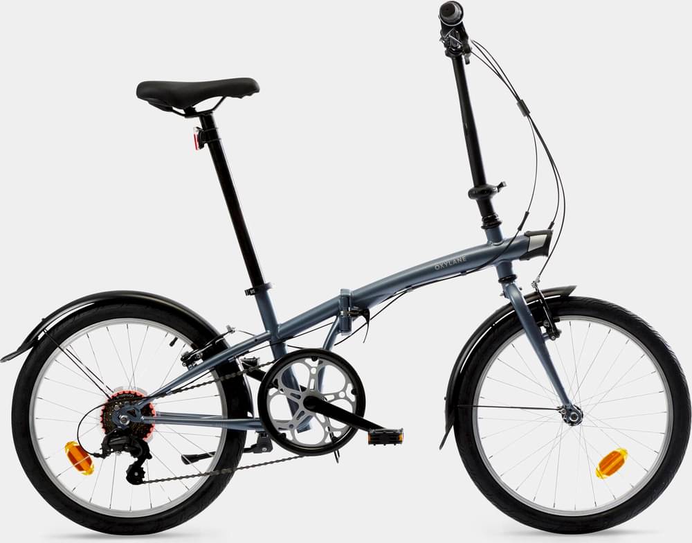 Btwin 6-speed with built-in lights 20-inch folding bike
