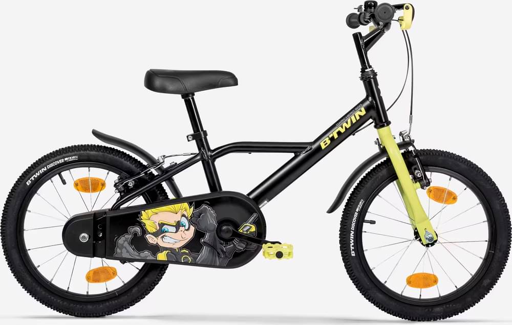2024 B'TWIN 16 Inch KIDS BIKE DARK HERO 500 4-6 YEARS OLD   Spezifikationen, Vergleiche, Bewertungen  99 Spokes