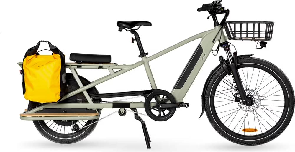 Btwin Rear Loading Electric Longtail Cargo Bike R500E