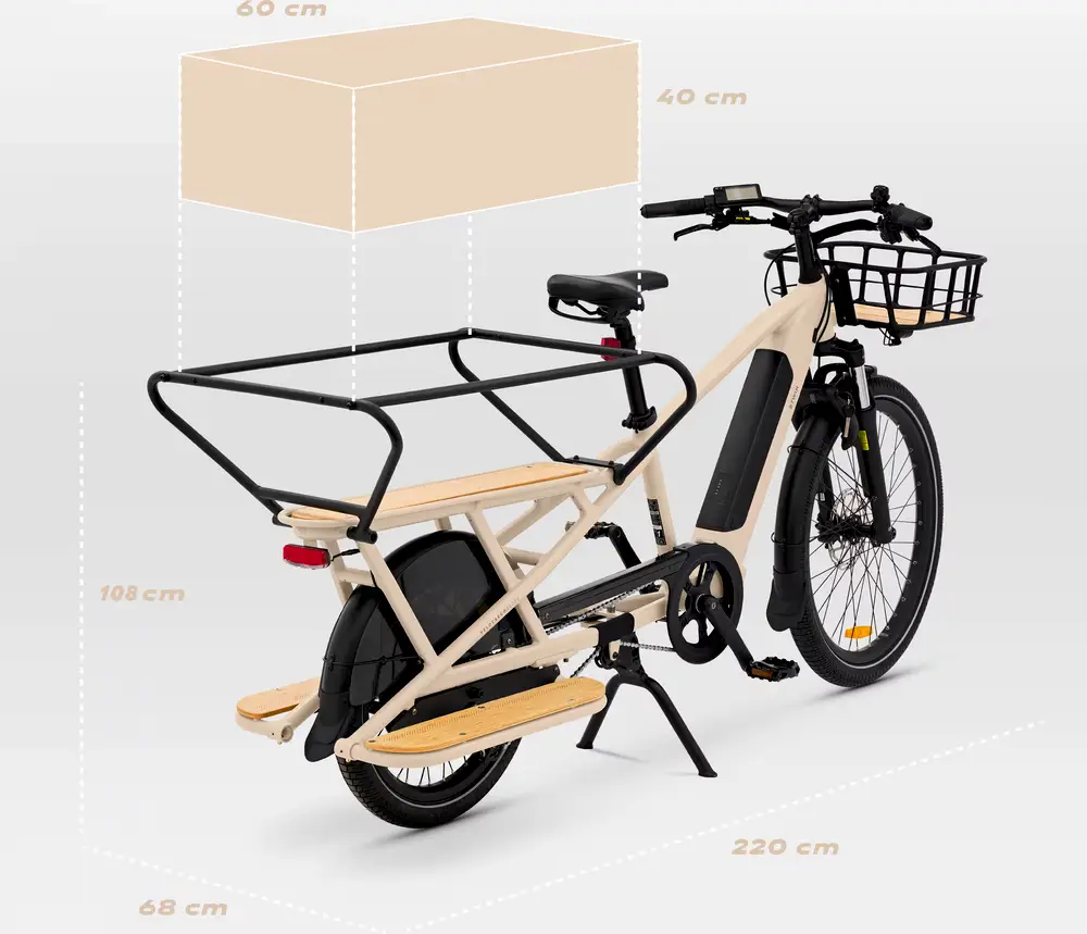 2025 B’TWIN Rear Loading Electric Longtail Cargo Bike R500E – Specs ...