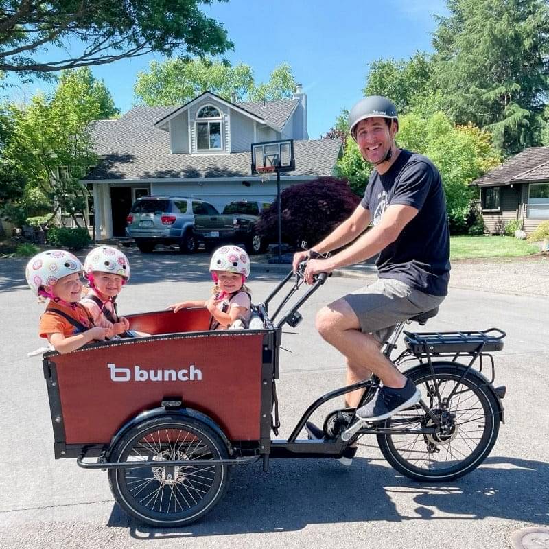 BUNCHBIKES The Original 4 - Upgraded Electric Cargo Bike For Families