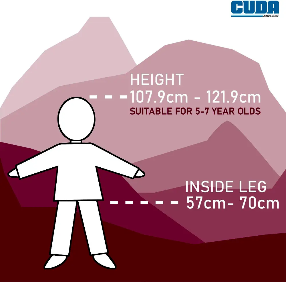 2023 CUDA Lightweight Kids Mountain Bike for 57 Year Old Children 7 Speed 20” Wheel Specs