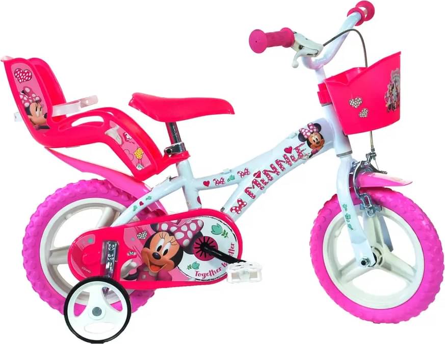 DINOBIKES Minnie 12" Bikes with Removable Stabilisers