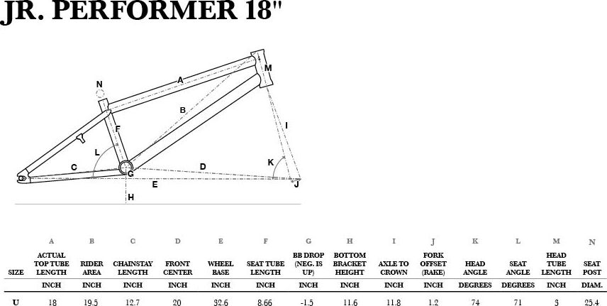 2018 GT Jr. Performer 18