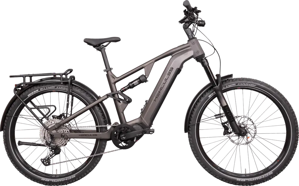 Hercules Nos FS 2.1 VAE SUV Shimano Batterie 630Wh argent Pro vélo