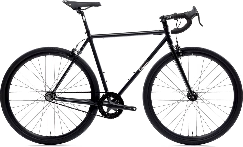 Statebicycleco 4130 Matte Black / Mirror Fixed Gear / Single-Speed