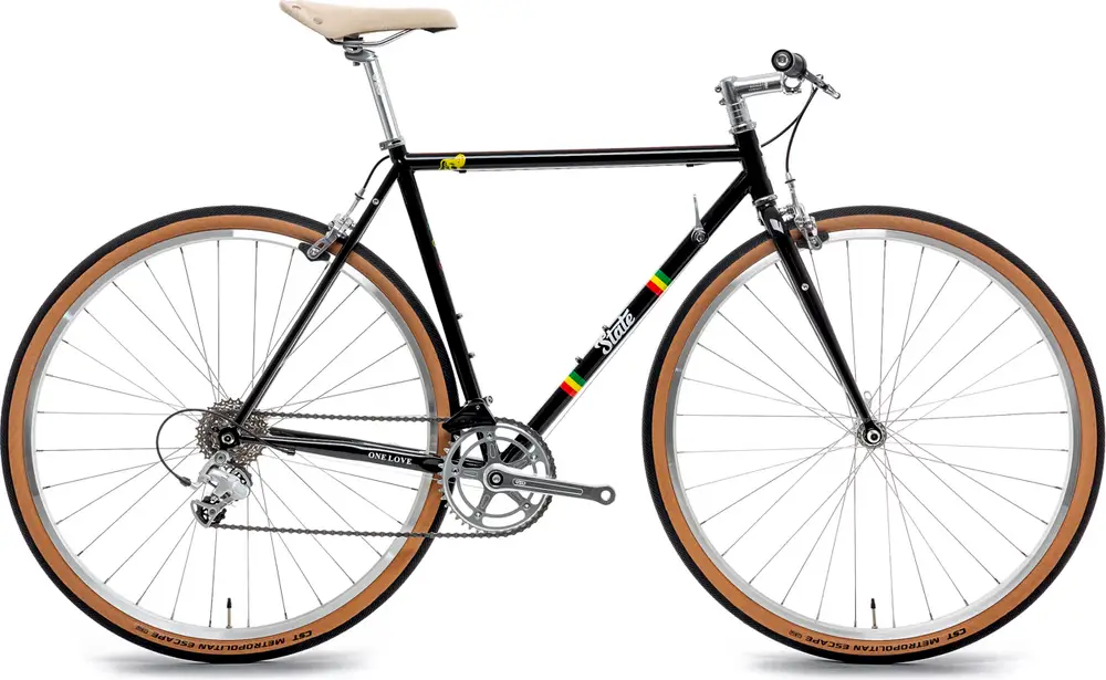 2024 State Bicycle Co. Bob Marley 4130 Road+ Rasta Stripe Black – Specs ...
