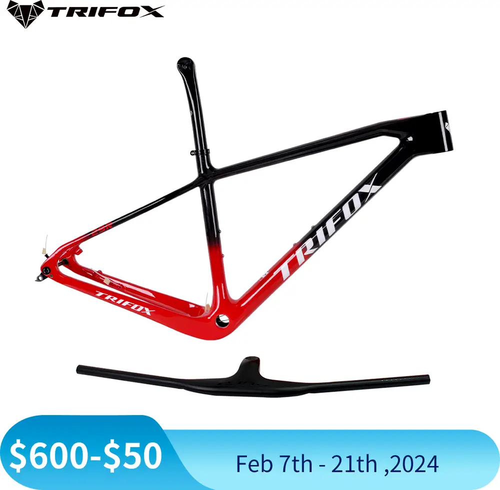 Forcella Rigida In Carbonio TRIFOX Per MTB Boost 29er &ndash; 110x15mm &ndash; Freno A Disco &ndash; TMK200